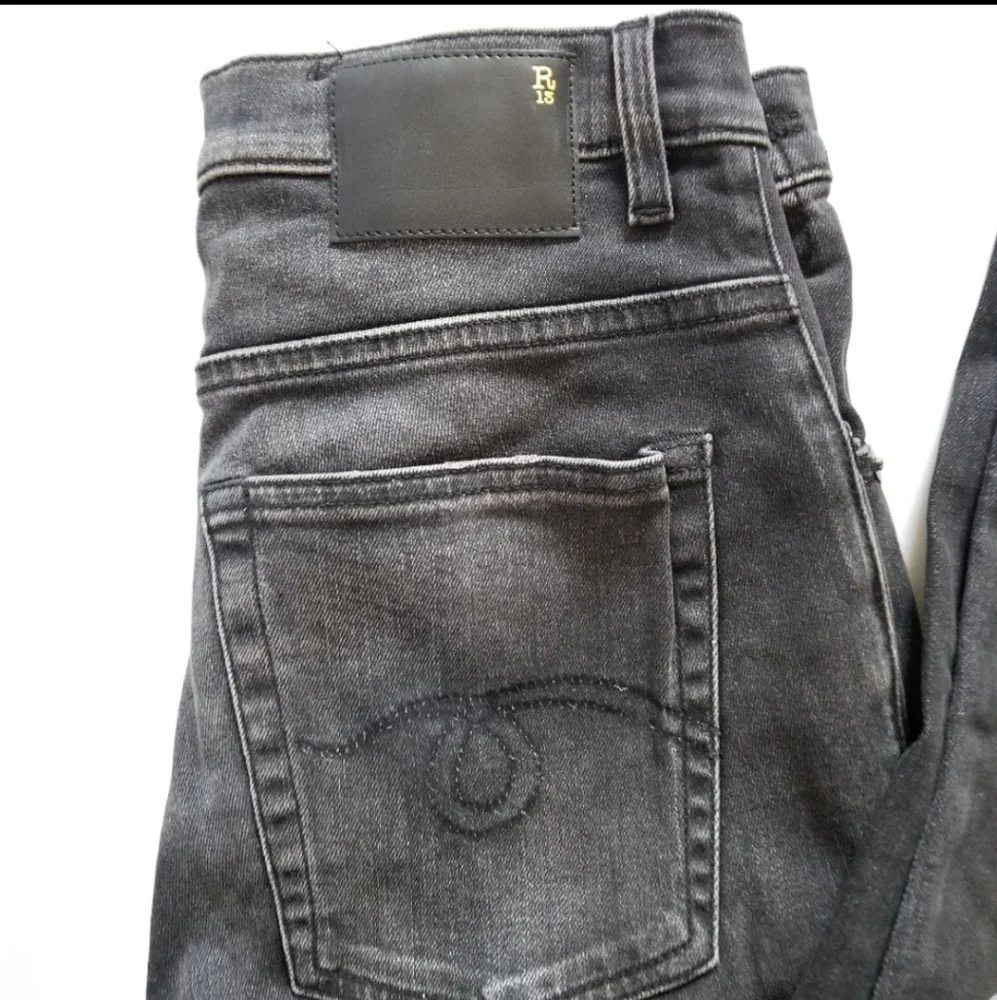 R13 High Rise Skinny Jeans Size 27 Faded Black - Picture 2 of 8